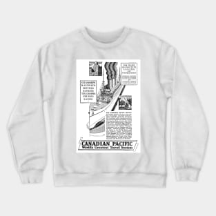 Canadian Pacific - World Travel - 1931 Vintage Advert Crewneck Sweatshirt